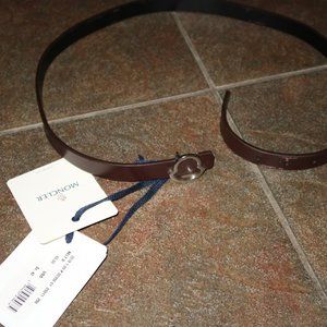Moncler Women's Skinny Belt Modello Belt D Size 42 Brown